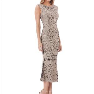JS Collection Soutache trumpet dress